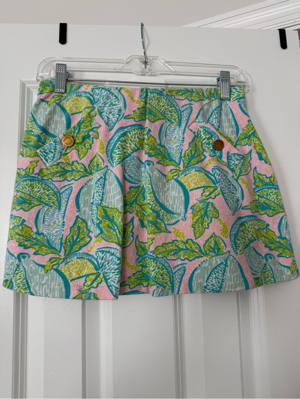 Lilly Pulitzer Pink and Green Mini Skirt
